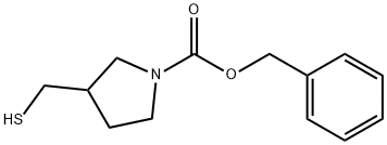 3-巯基甲基-吡咯烷-1-羧酸苄基酯 结构式