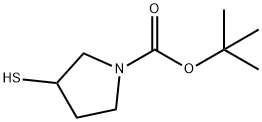 3-巯基-吡咯烷-1-羧酸叔丁酯 结构式