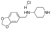 苯并[1,3]二氧杂环戊烯-5-基甲基-哌啶-4-基-胺盐酸盐 结构式