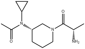 N-[(S)-1-((S)-2-AMino-propionyl)-piperidin-3-yl]-N-cyclopropyl-acetaMide 结构式