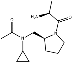 N-[(S)-1-((S)-2-AMino-propionyl)-pyrrolidin-2-ylMethyl]-N-cyclopropyl-acetaMide 结构式