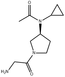 N-[(S)-1-(2-AMino-acetyl)-pyrrolidin-3-yl]-N-cyclopropyl-acetaMide 结构式