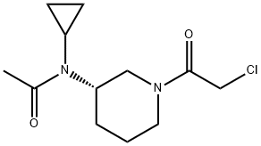 N-[(S)-1-(2-Chloro-acetyl)-piperidin-3-yl]-N-cyclopropyl-acetaMide 结构式