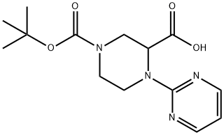 4-嘧啶-2-基-哌嗪-1,3-二羧酸 1-叔-丁基 酯 结构式