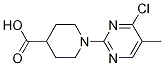 1-(4-氯-5-甲基-嘧啶-2-基)-哌啶-4-羧酸 结构式