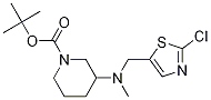 3-[(2-氯噻唑-5-基甲基)-甲基-氨基]-哌啶-1-羧酸叔丁基酯 结构式