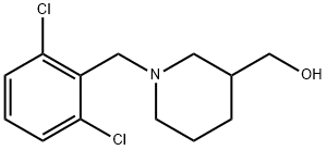 1-(2,6-二氯-苄基)-哌啶-3-基]-甲醇 结构式