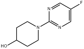 1-(5-氟嘧啶-2-基)哌啶-4-醇 结构式