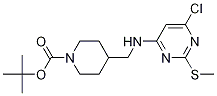 4-[(6-氯-2-甲硫基-嘧啶-4-基氨基)-甲基]-哌啶-1-羧酸叔丁基酯 结构式