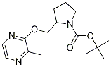 2-(3-甲基吡嗪-2-基氧基甲基)-吡咯烷-1-羧酸叔丁基酯 结构式