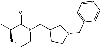 (S)-2-AMino-N-(1-benzyl-pyrrolidin-3-ylMethyl)-N-ethyl-propionaMide 结构式