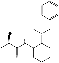(S)-2-AMino-N-[2-(benzyl-Methyl-aMino)-cyclohexyl]-propionaMide 结构式