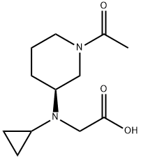 [((S)-1-Acetyl-piperidin-3-yl)-cyclopropyl-aMino]-acetic acid 结构式