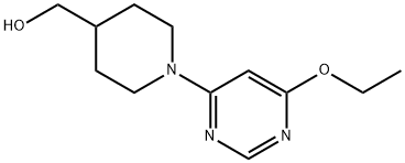 [1-(6-乙氧基-嘧啶-4-基)-哌啶-4-基]-甲醇 结构式