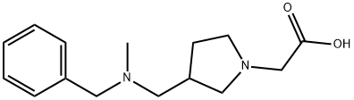 {3-[(Benzyl-Methyl-aMino)-Methyl]-pyrrolidin-1-yl}-acetic acid 结构式