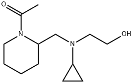 1-(2-{[Cyclopropyl-(2-hydroxy-ethyl)-aMino]-Methyl}-piperidin-1-yl)-ethanone 结构式