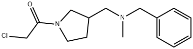 1-{3-[(Benzyl-Methyl-aMino)-Methyl]-pyrrolidin-1-yl}-2-chloro-ethanone 结构式