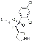 2,4-二氯-N-(S)-吡咯烷-3-基-苯磺酰胺盐酸盐 结构式