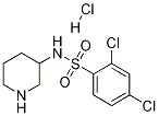2,4-二氯-N-哌啶-3-基-苯磺酰胺盐酸盐 结构式