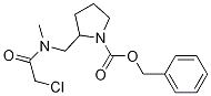 2-{[(2-Chloro-acetyl)-Methyl-aMino]-Methyl}-pyrrolidine-1-carboxylic acid benzyl ester 结构式