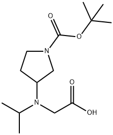 3-(CarboxyMethyl-isopropyl-aMino)-pyrrolidine-1-carboxylic acid tert-butyl ester 结构式