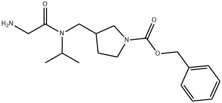 3-{[(2-AMino-acetyl)-isopropyl-aMino]-Methyl}-pyrrolidine-1-carboxylic acid benzyl ester 结构式