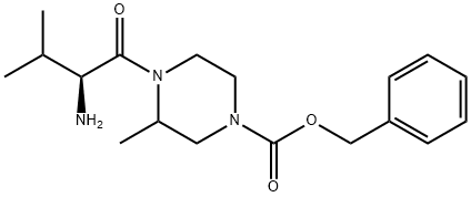 4-((S)-2-AMino-3-Methyl-butyryl)-3-Methyl-piperazine-1-carboxylic acid benzyl ester 结构式