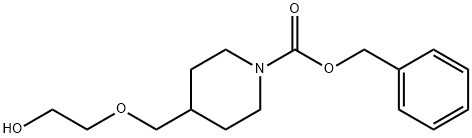 4-(2-Hydroxy-ethoxyMethyl)-piperidine-1-carboxylic acid benzyl ester 结构式
