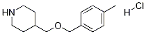 4-(4-甲基-苄氧基甲基)-哌啶盐酸盐 结构式