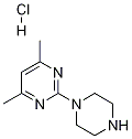 4,6-二甲基-2-哌嗪-1-基-嘧啶盐酸盐 结构式