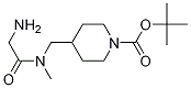 4-{[(2-AMino-acetyl)-Methyl-aMino]-Methyl}-piperidine-1-carboxylic acid tert-butyl ester 结构式