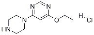 4-乙氧基-6-哌嗪-1-基-嘧啶盐酸盐 结构式