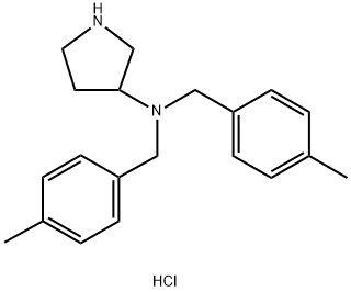 双-(4-甲基-苄基)-吡咯烷-3-基-胺盐酸盐 结构式