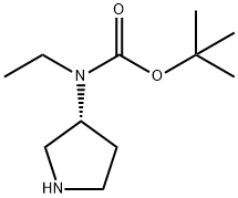 Ethyl-(R)-pyrrolidin-3-yl-carbaMic acid tert-butyl ester 结构式