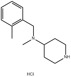 甲基-(2-甲基-苄基)-哌啶-4-基-胺盐酸盐 结构式
