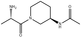 N-[(R)-1-((S)-2-AMino-propionyl)-piperidin-3-yl]-acetaMide 结构式