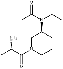 N-[(S)-1-((S)-2-AMino-propionyl)-piperidin-3-yl]-N-isopropyl-acetaMide 结构式