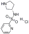 吡啶-2-磺酸(R)-吡咯烷-3-基酰胺盐酸盐 结构式