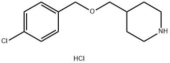 4-(4-氯苄氧基甲基)-哌啶盐酸盐 结构式