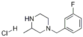 1-(3-Fluoro-benzyl)-3-methyl-piperazine hydrochloride 结构式