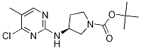 (S)-3-(4-氯-5-甲基-嘧啶-2-基氨基)-吡咯烷-1-羧酸叔丁基酯 结构式