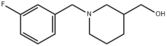 1-(3-氟-苄基)-哌啶-3-基]-甲醇 结构式