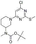 [1-(6-氯-2-甲硫基-嘧啶-4-基)-哌啶-3-基]-甲基-氨基甲酸叔丁基酯 结构式