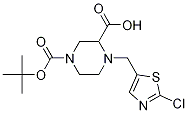 4-(2-Chloro-thiazol-5-ylmethyl)-piperazine-1,3-dicarboxylic acid 1-tert-butyl ester 结构式