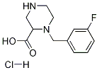 1-(3-氟-苄基)-哌嗪2-甲酸二盐酸盐盐酸盐 结构式