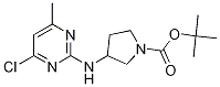 3-(4-氯-6-甲基-嘧啶-2-基氨基)-吡咯烷-1-羧酸叔丁基酯 结构式