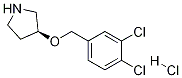 (S)-3-(3,4-二氯-苄氧基)-吡咯烷盐酸盐 结构式