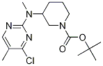 3-[(4-氯-5-甲基-嘧啶-2-基)-甲基-氨基]-哌啶-1-羧酸叔丁基酯 结构式