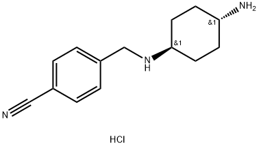 (1R,4R)-4-[(4-氨基-环己氨基)-甲基]-苯甲腈盐酸盐 结构式