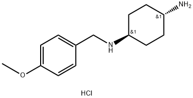 (1R,4R)-N1-(4-甲氧基-苄基)-环己烷-1,4-二胺盐酸盐 结构式